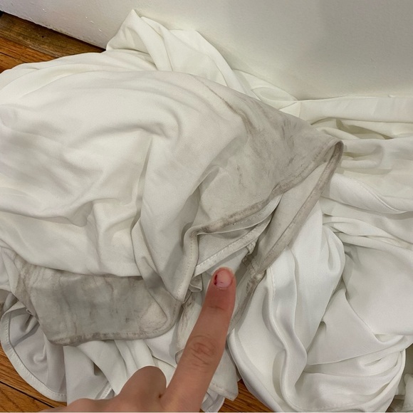 Mac Duggal 26517 One Shoulder Ruched Jersey Gown In White Size 6 - Picture 8 of 13